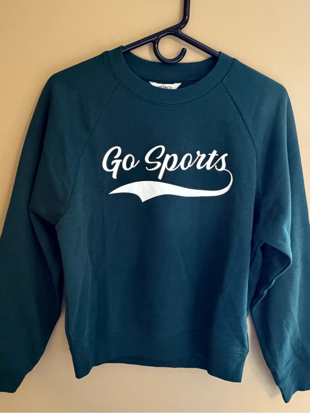 Wildfox Green ‘Go Sports' Crewneck Sweatshirt Small Varsity Collegiate Gameday